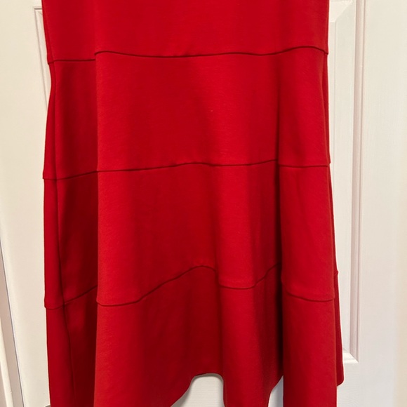 Banana Republic Red Fit and Flare Midi Dress - Picture 3 of 10